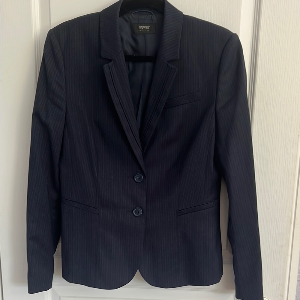 Esprit Navy Blazer Classic Tailored Suit Jacket - Picture 3 of 7